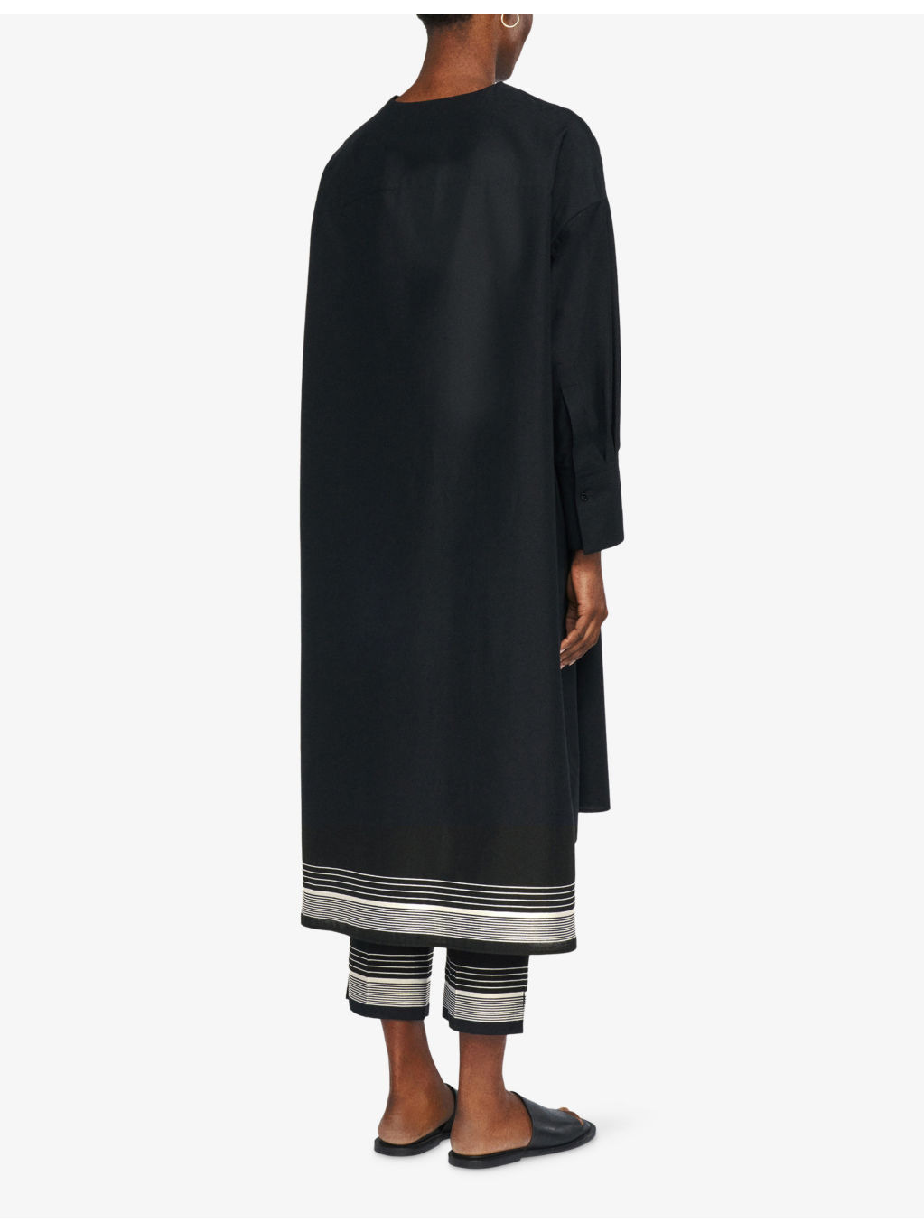 Dalamo V-Neck Cotton-Blend Midi Dress - 4