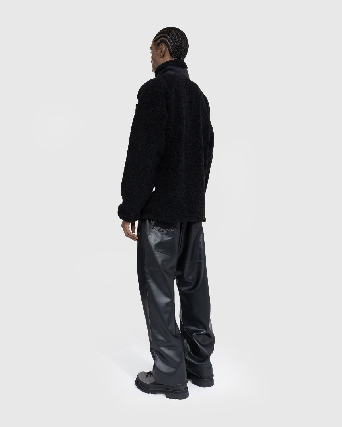 Y/Project – Y Belt Leather Pants Black - 4