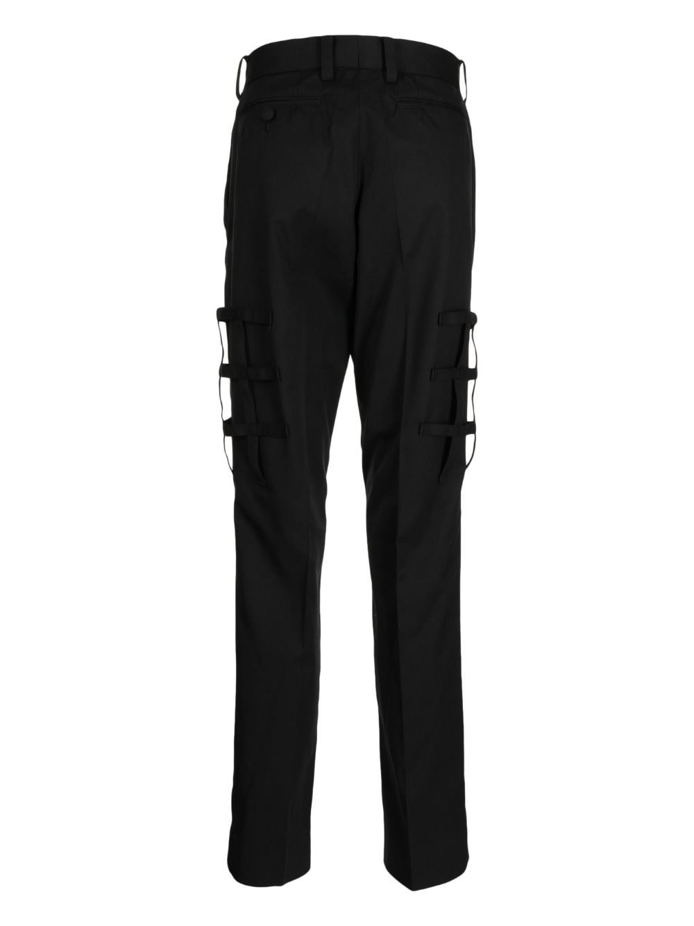 zip-detail straight-leg trousers - 2