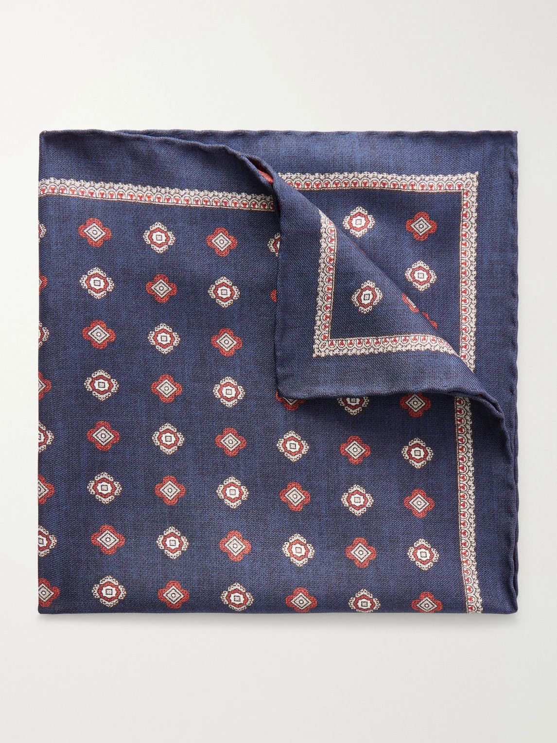 Printed Silk Pocket Square - 1