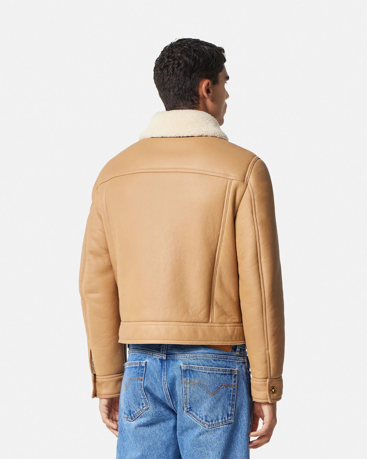 Shearling Leather Blouson Jacket - 5