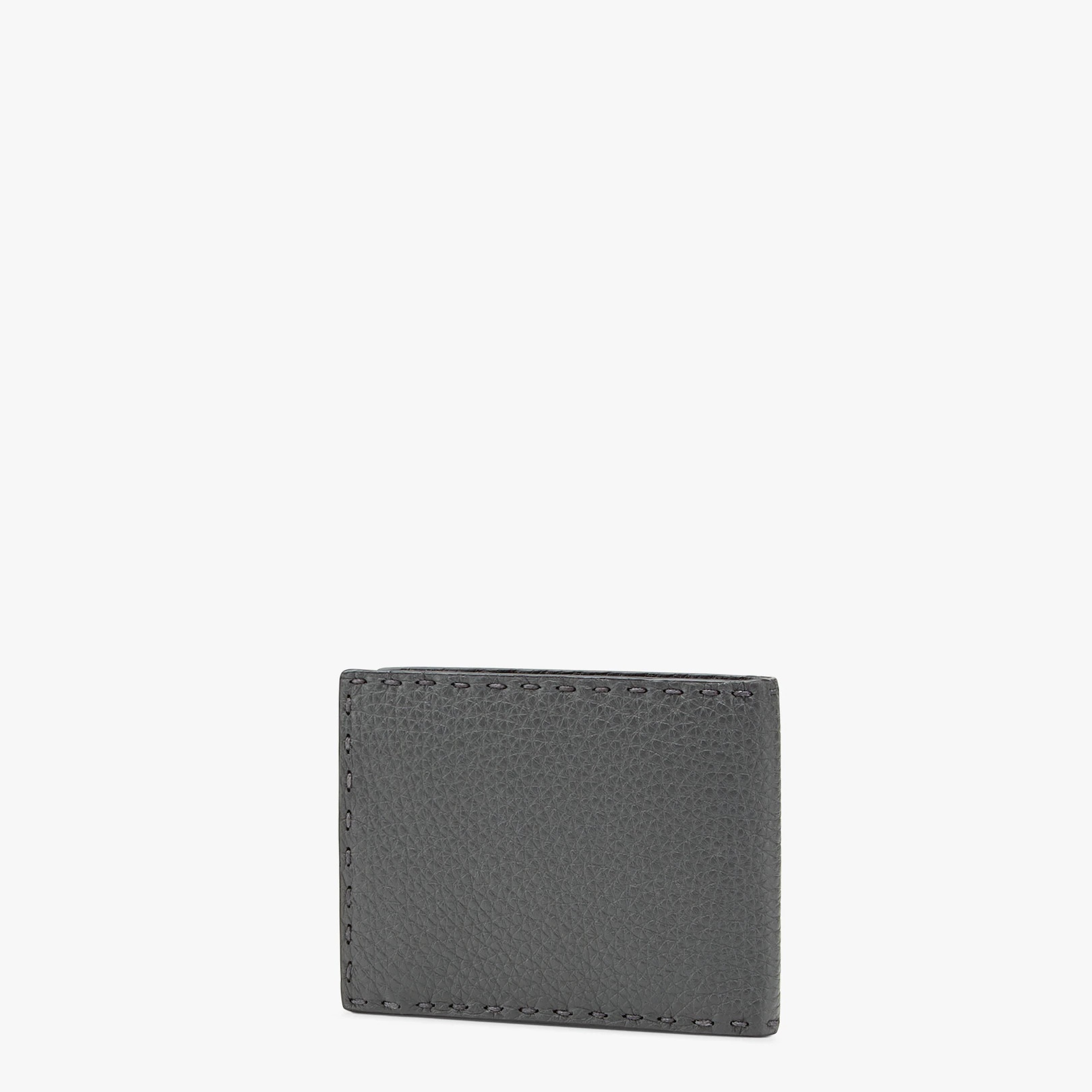 Bi-fold wallet in gray leather - 2