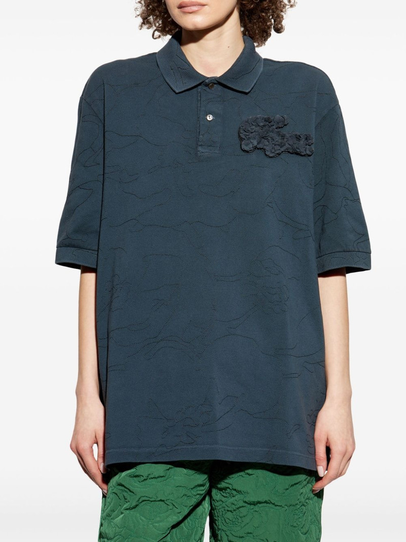 LACOSTE crocodile-appliqué polo shirt outlook