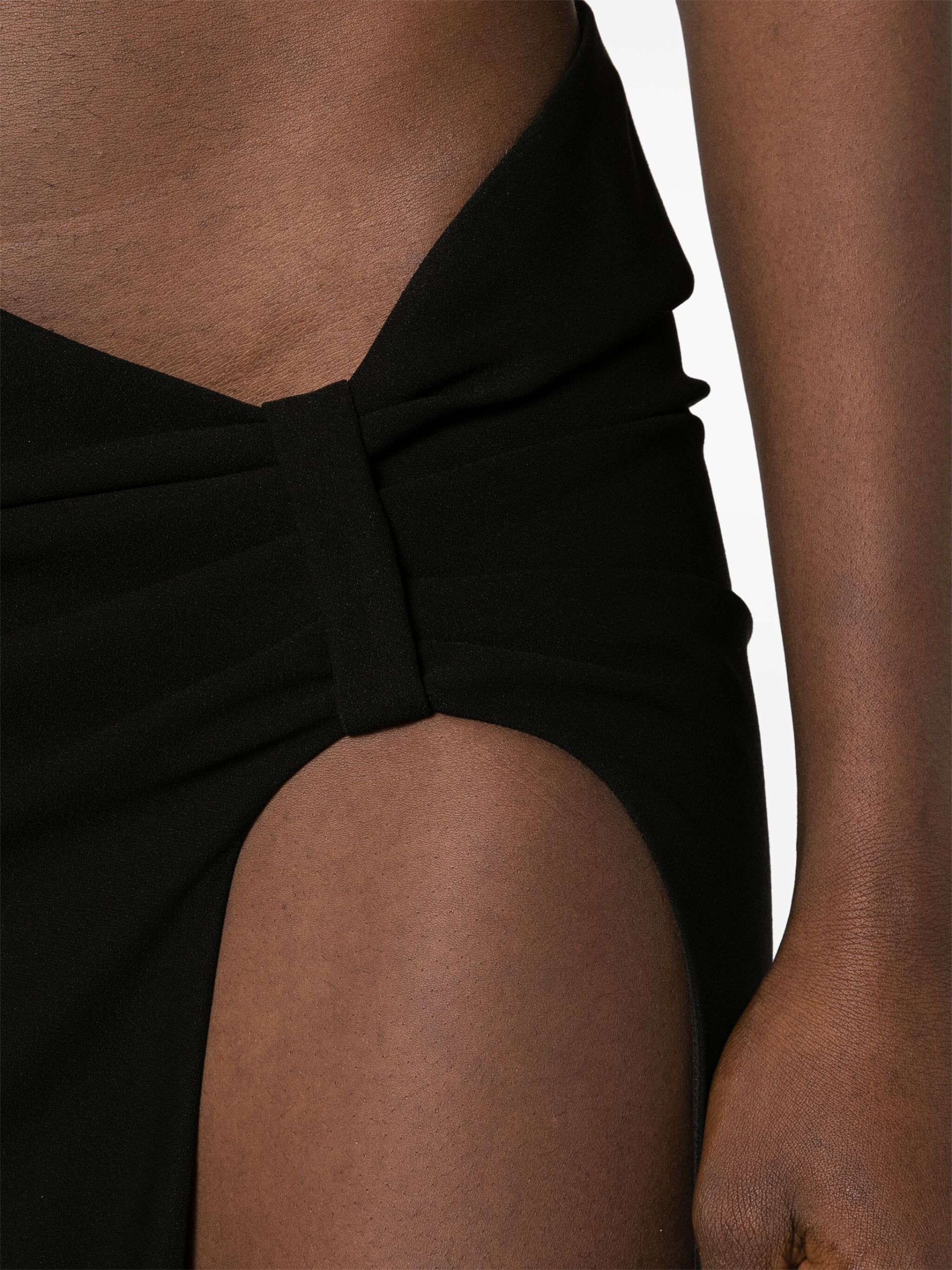 Black Asymmetric Maxi Skirt - 5