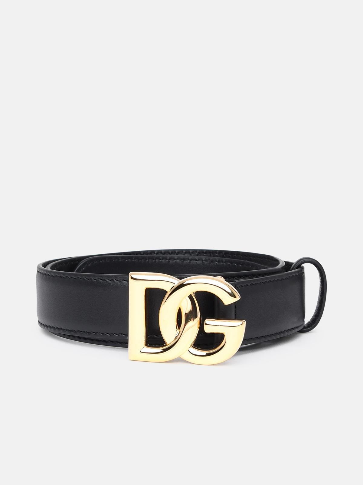 DG BLACK LEATHER BELT - 1