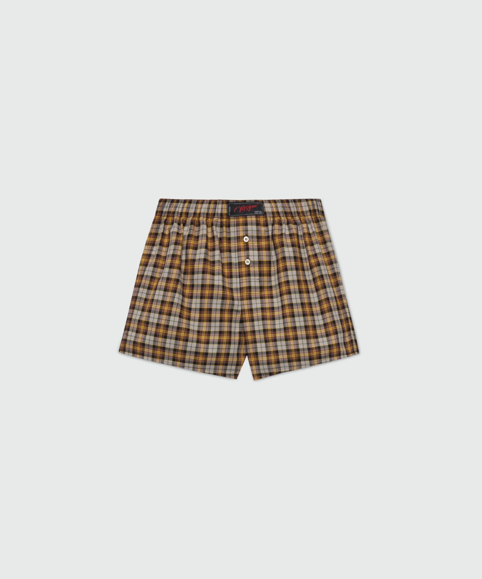 Check cotton boxer shorts. - 1