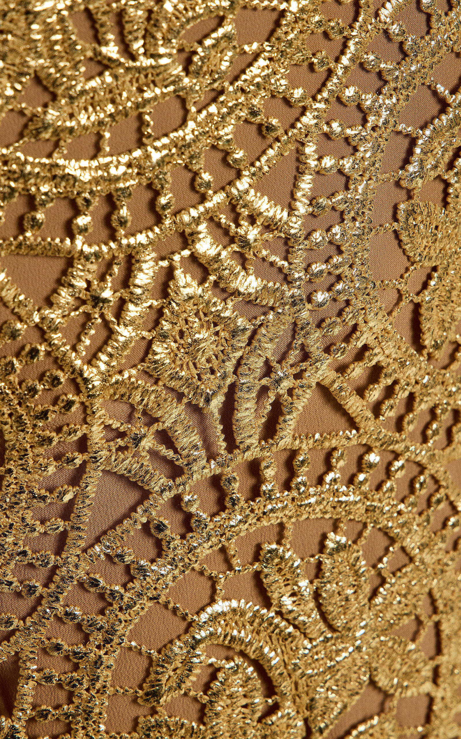 Laelia Foiled Lace Midi Dress gold - 5