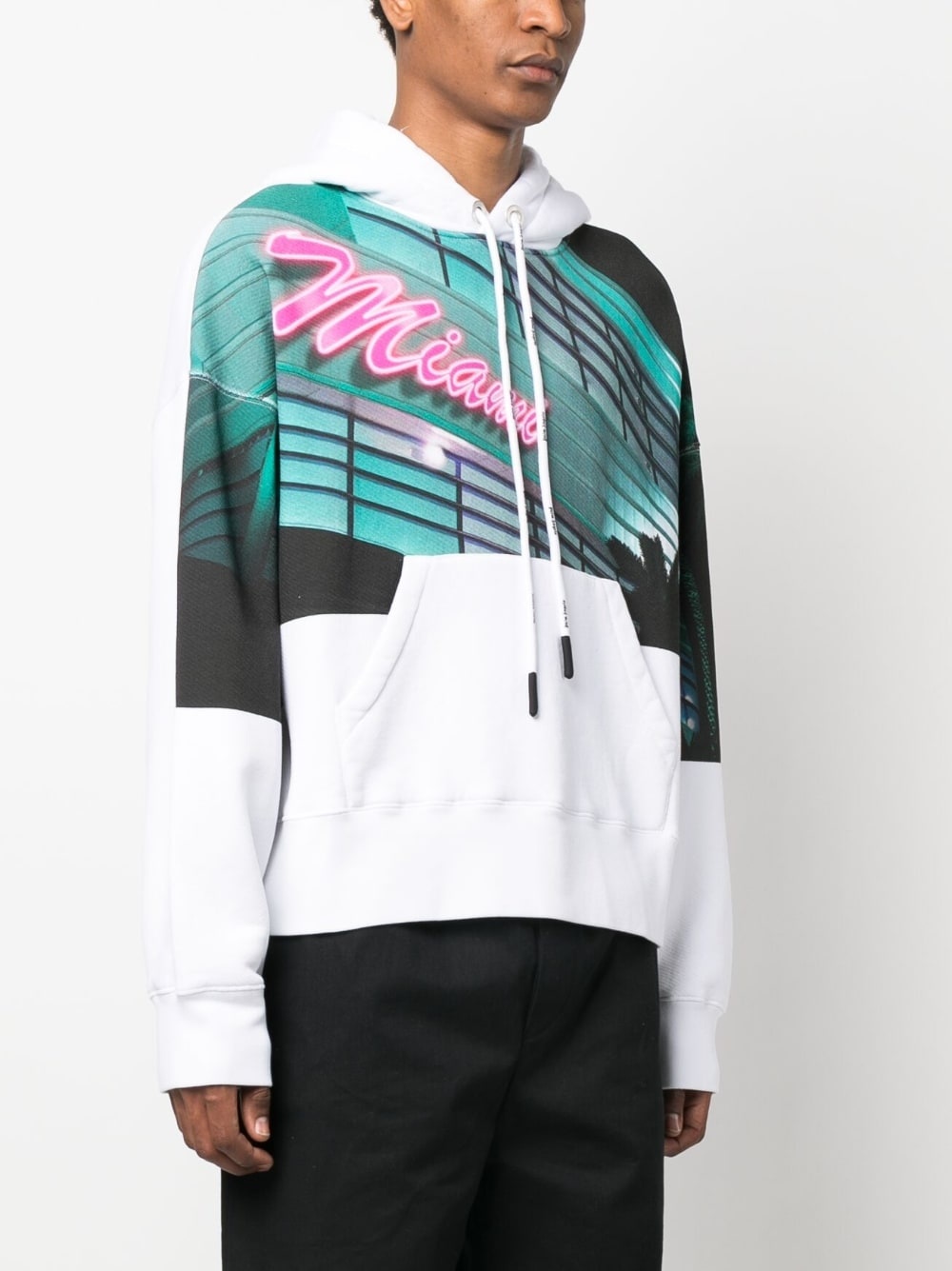 graphic-print drawstring hoodie - 3