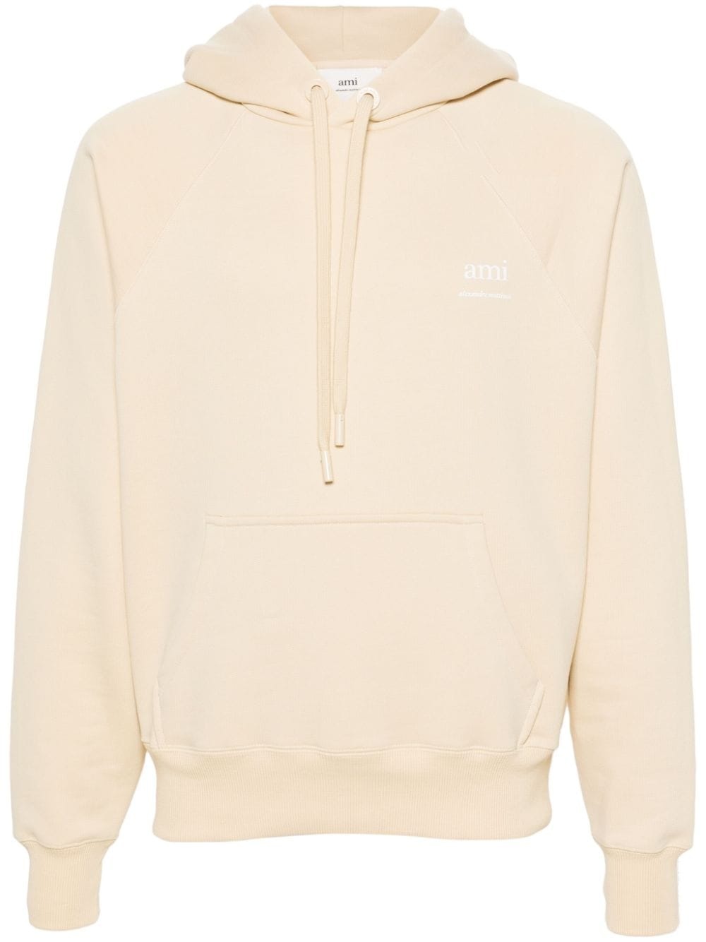 logo-print cotton hoodie - 1