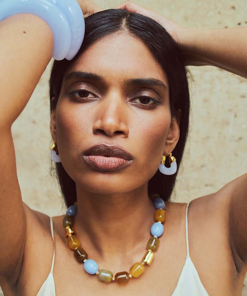 LIZZIE FORTUNATO Gold-Plated Mini Organic Hoop Earrings outlook