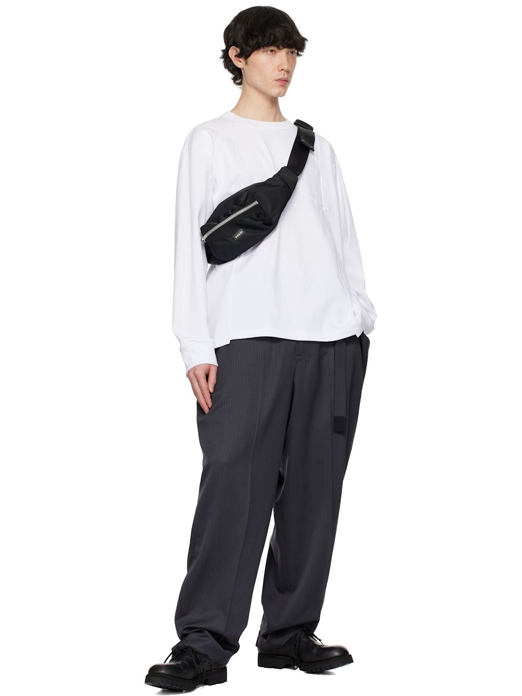 Black Pocket Belt Bag - 4