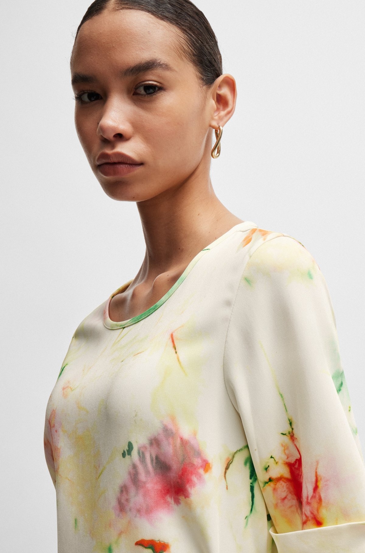 STRETCH-MATERIAL DRESS WITH HARDWARE TRIMS - 5