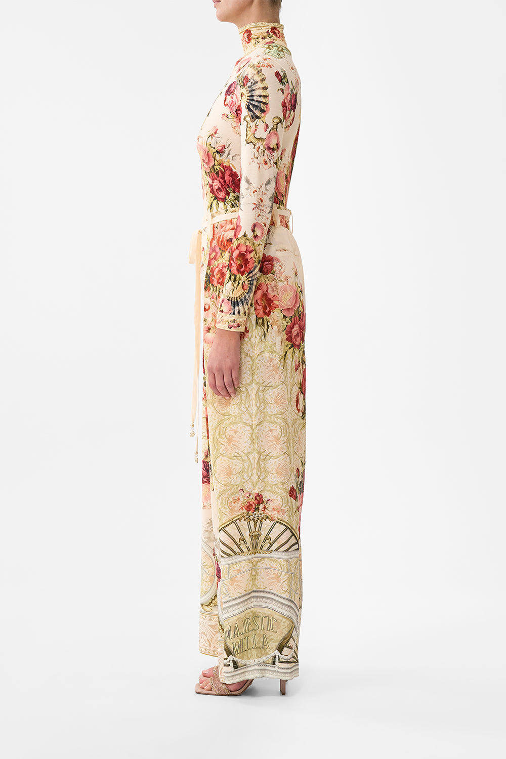 SOFT WIDE LEG PANT WITH TIE DETAIL - 4