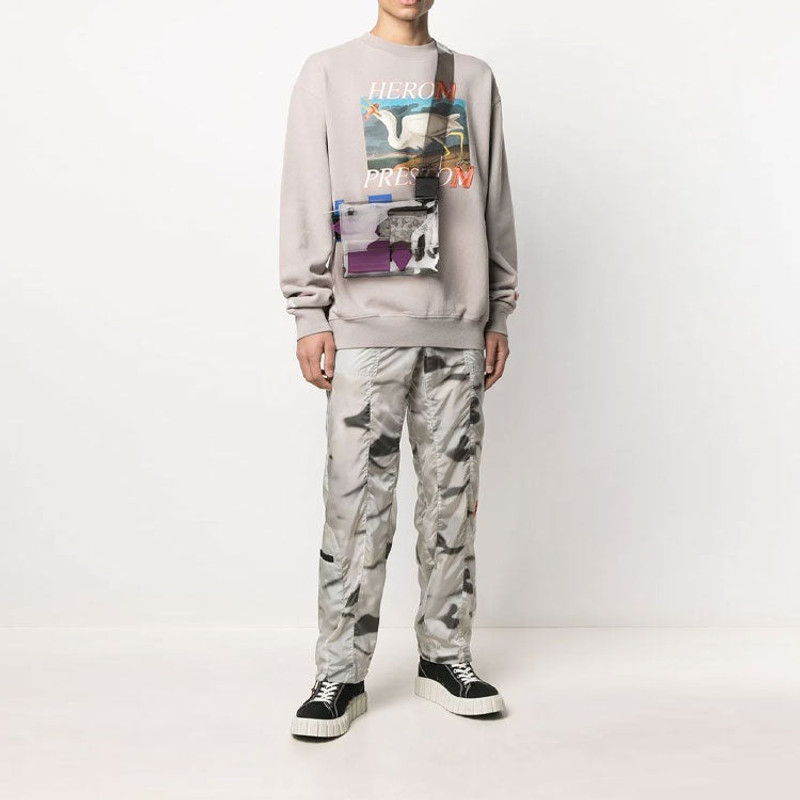 HERON PRESTON Heron Af Crew Sweatshirt 'Taupe' HMBA014R21JER0036145 3