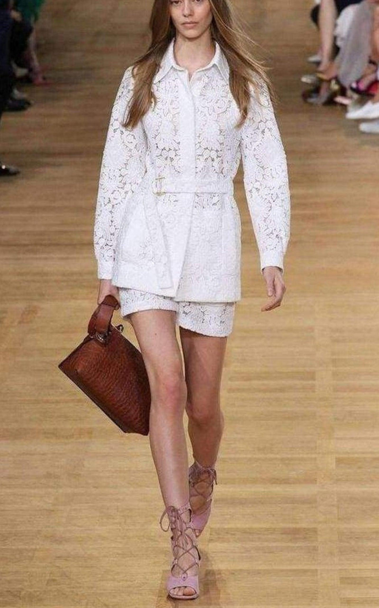 Guipure Embroidery Lace Shirt Coat - 6