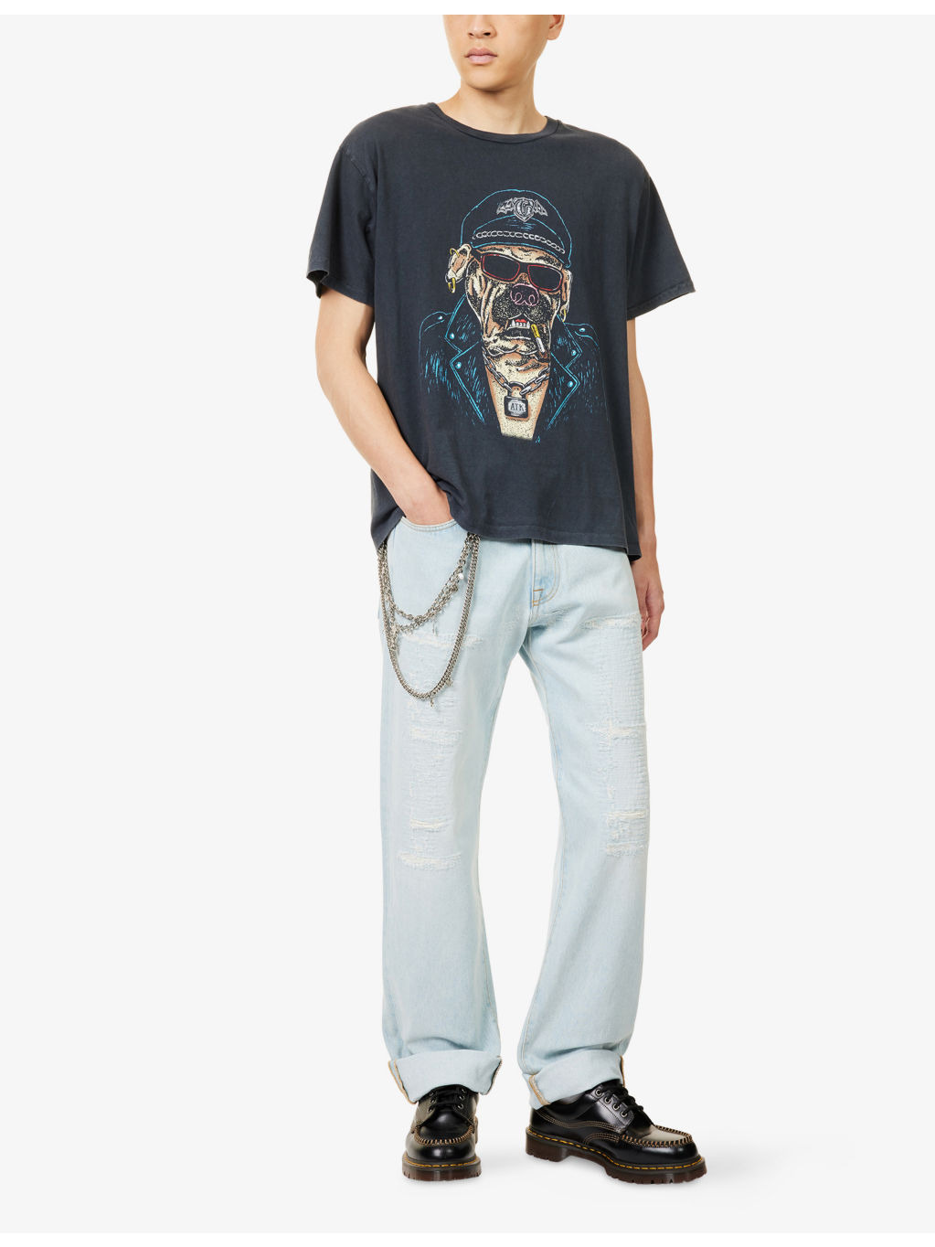 Printed Crewneck Cotton-Jersey T-Shirt - 2