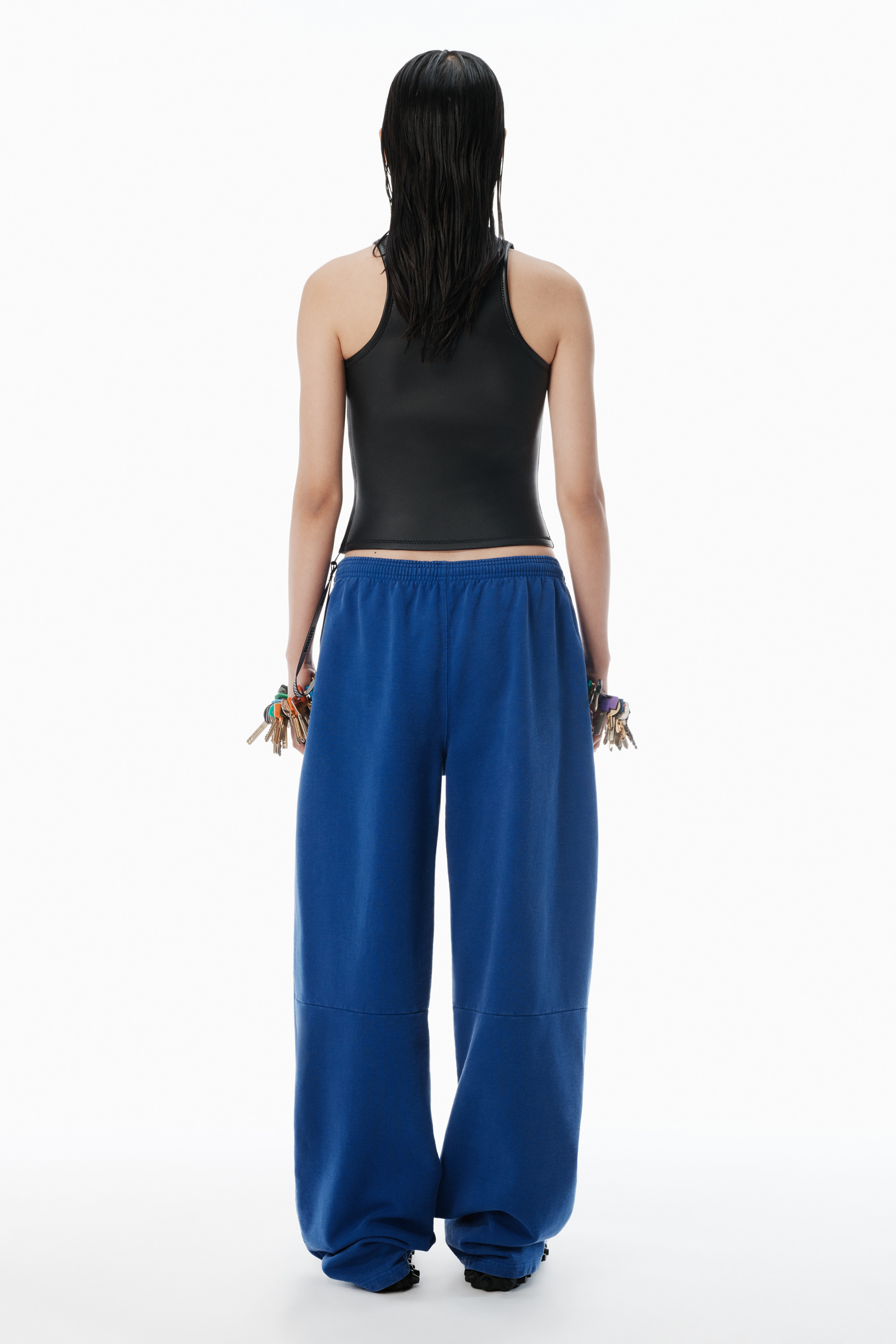 Blue Wide-Leg Sweatpants - 4