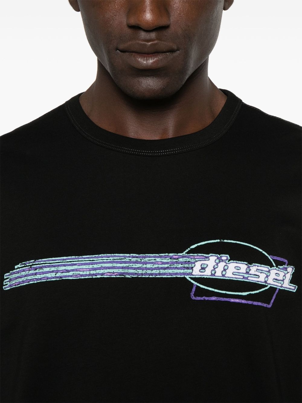 flocked-logo T-shirt - 4