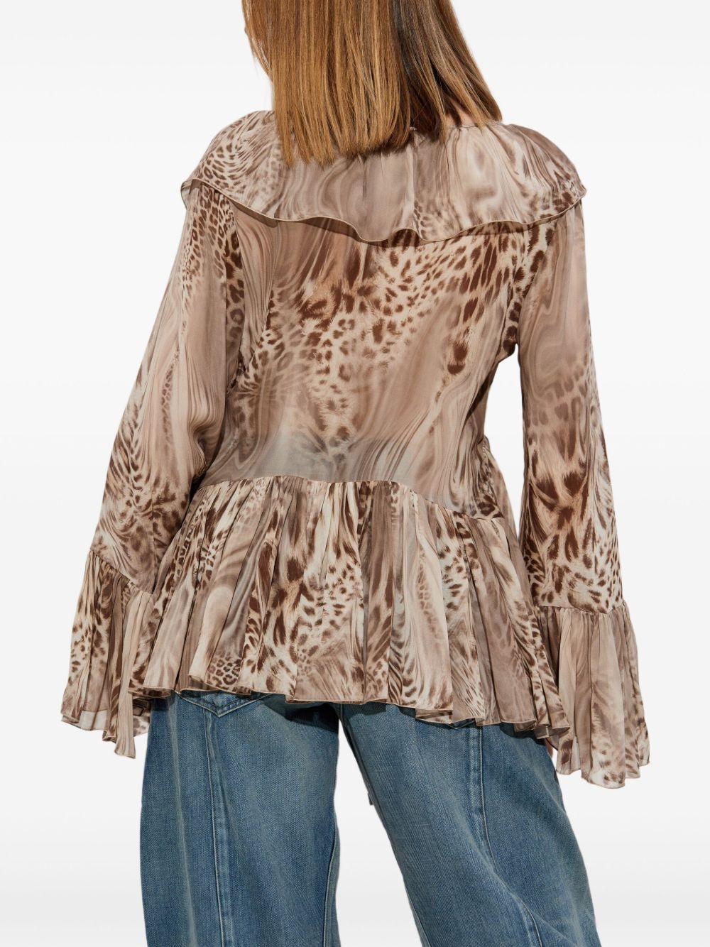 printed chiffon blouse - 4