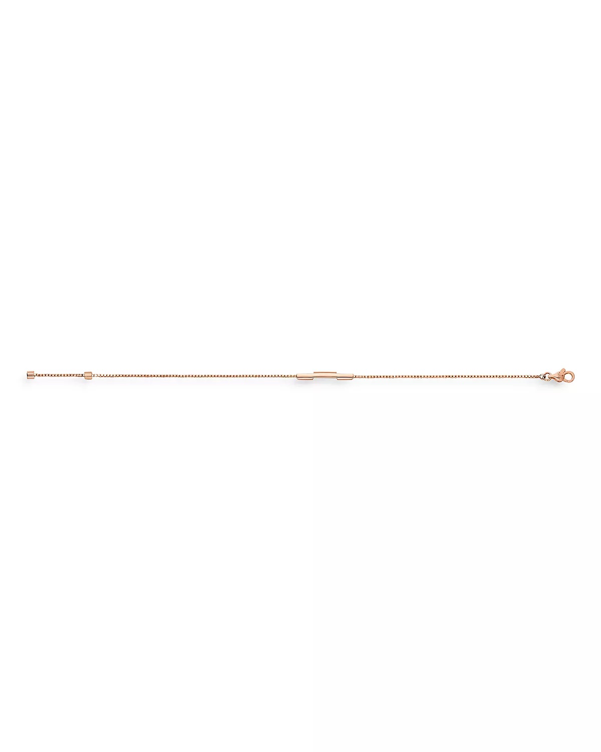 18K Rose Gold Link To Love Bar Bracelet - 3