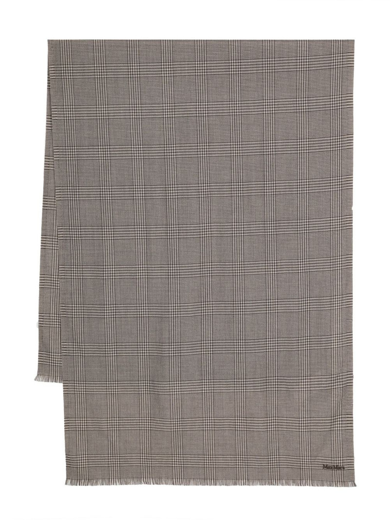 Prince-of-Wales-check wool scarf 1