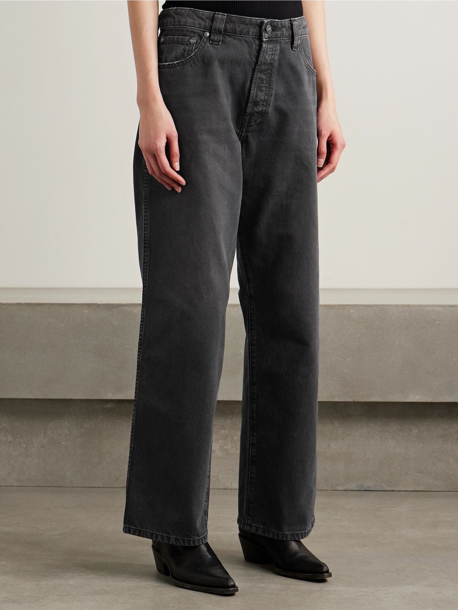 Winslow mid-rise straight-leg jeans Black - 3