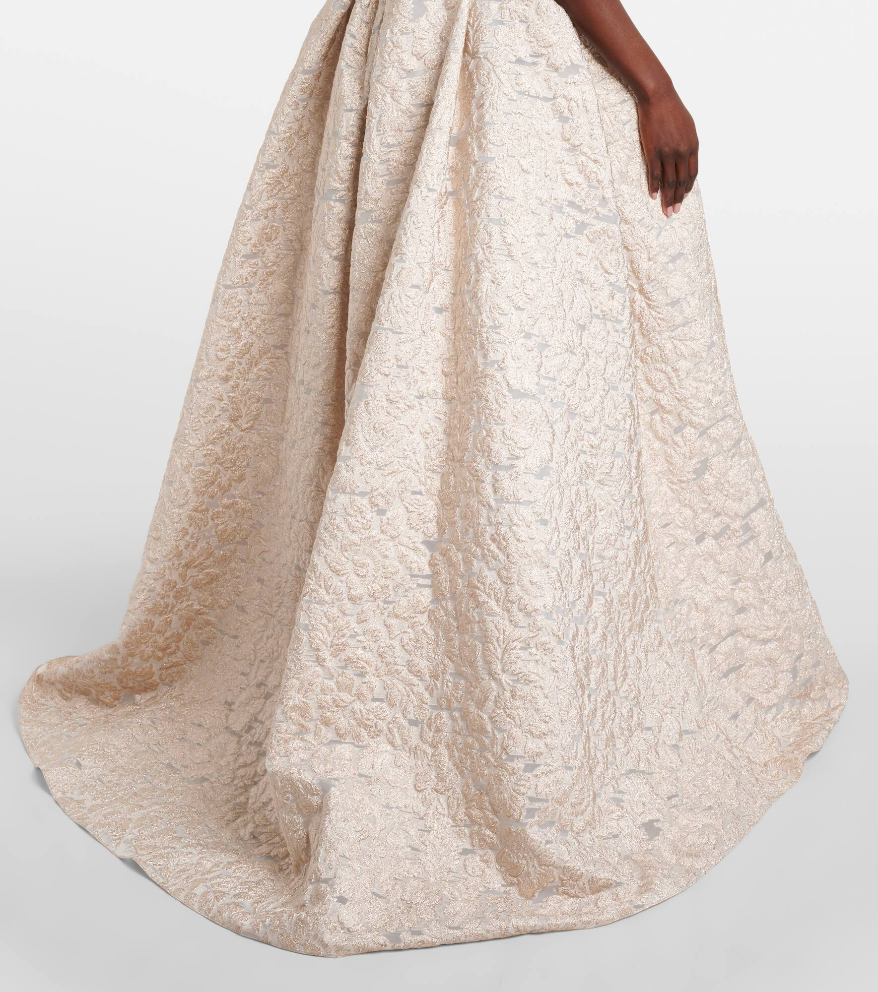 Strapless fil coupé gown - 5