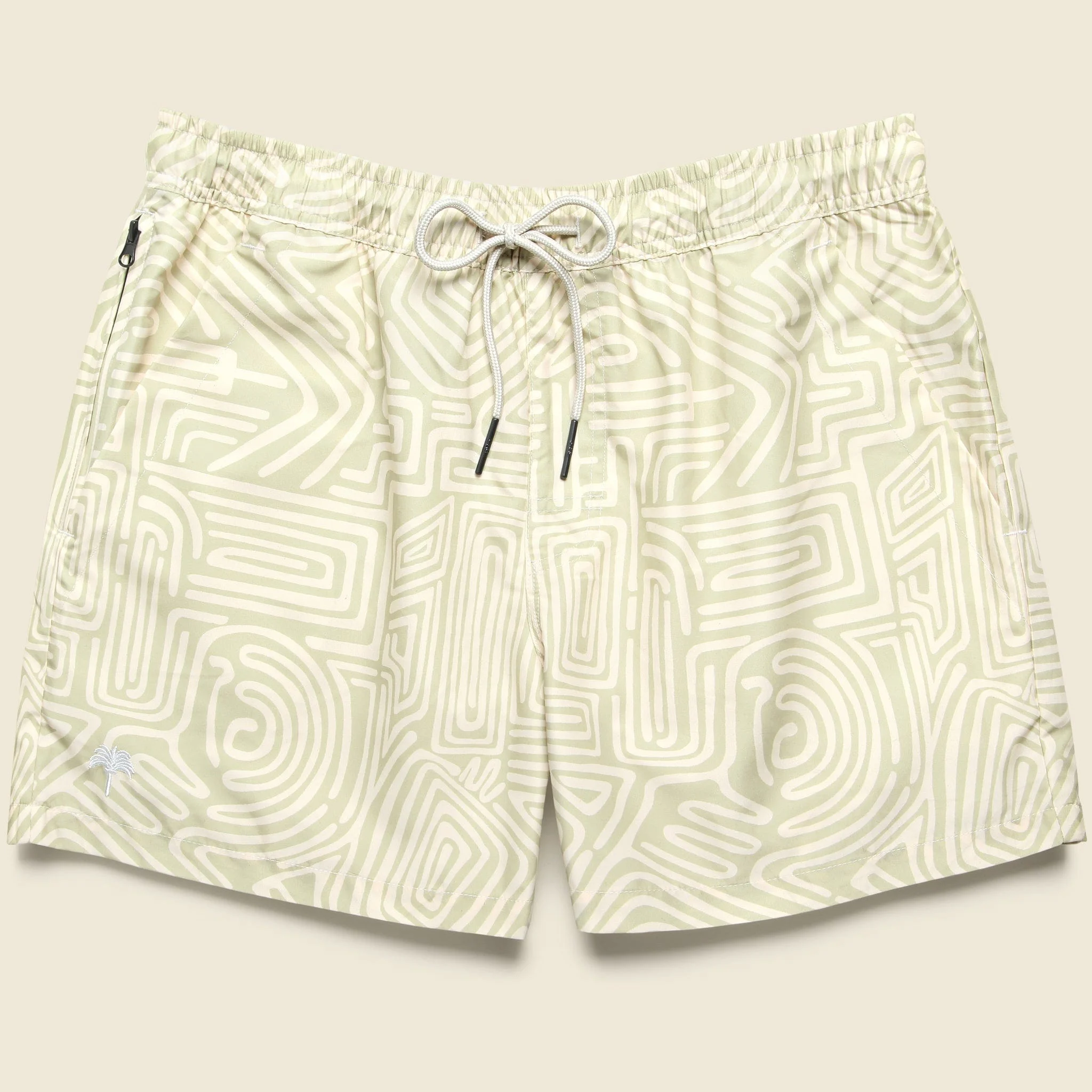 5" Swim Trunks - Cream Golconda - 1