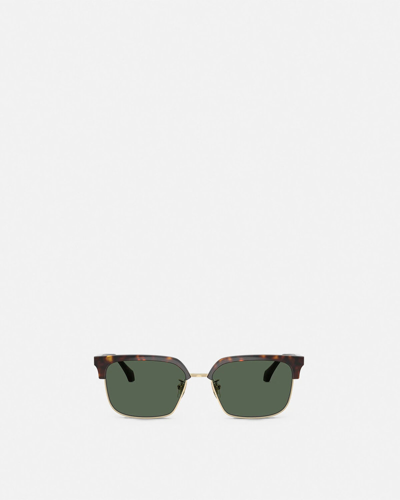 VERSACE Signature Low-Bridge Squared Sunglasses outlook