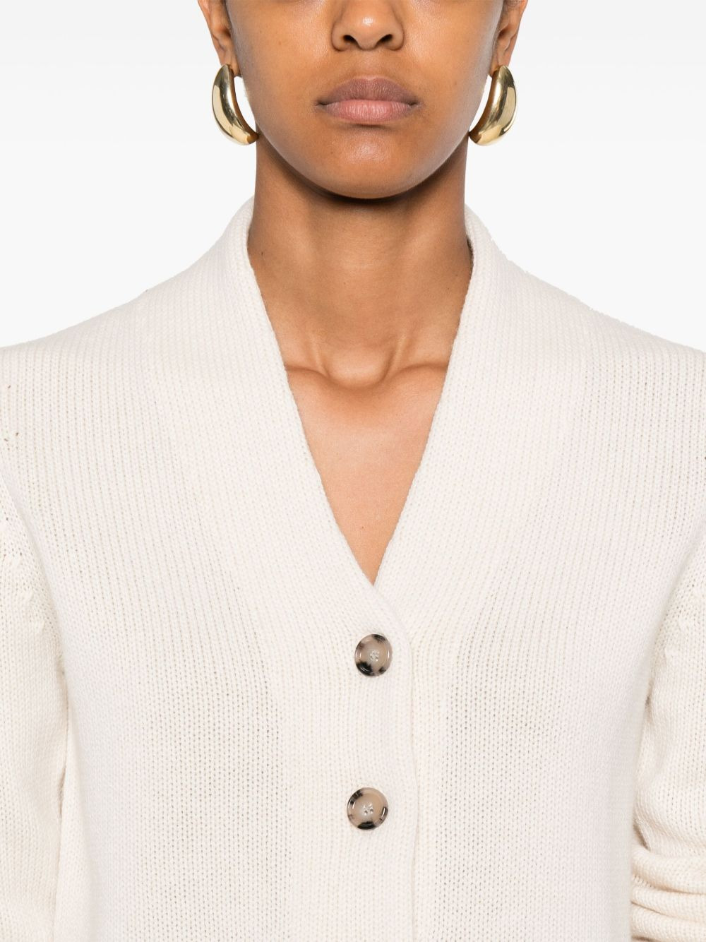 button-detailed patch-pocket cardigan - 5