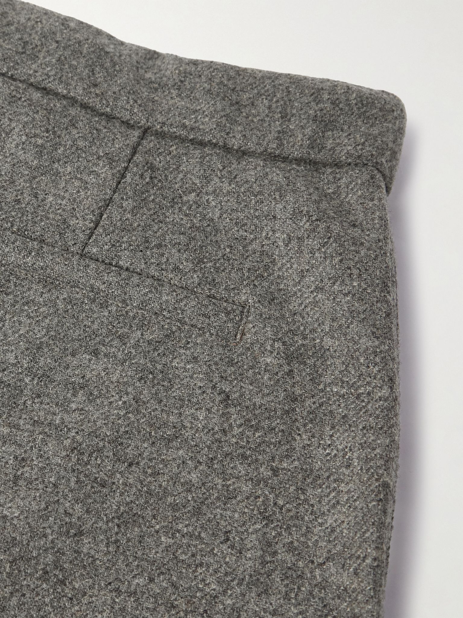 Lounge Straight-Leg Wool Trousers Gray - 5