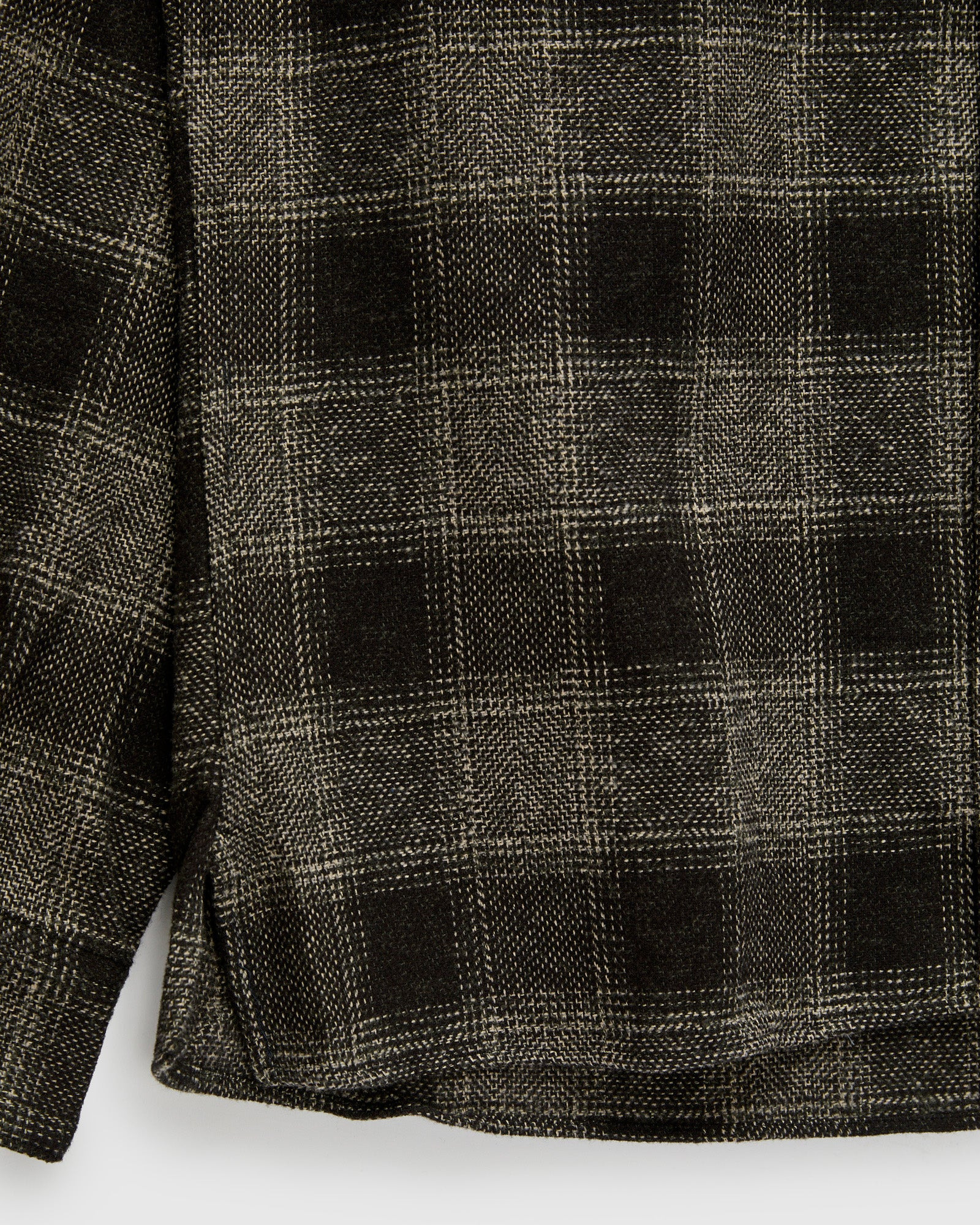 Tweed Check Camp Shirt in Black - 7