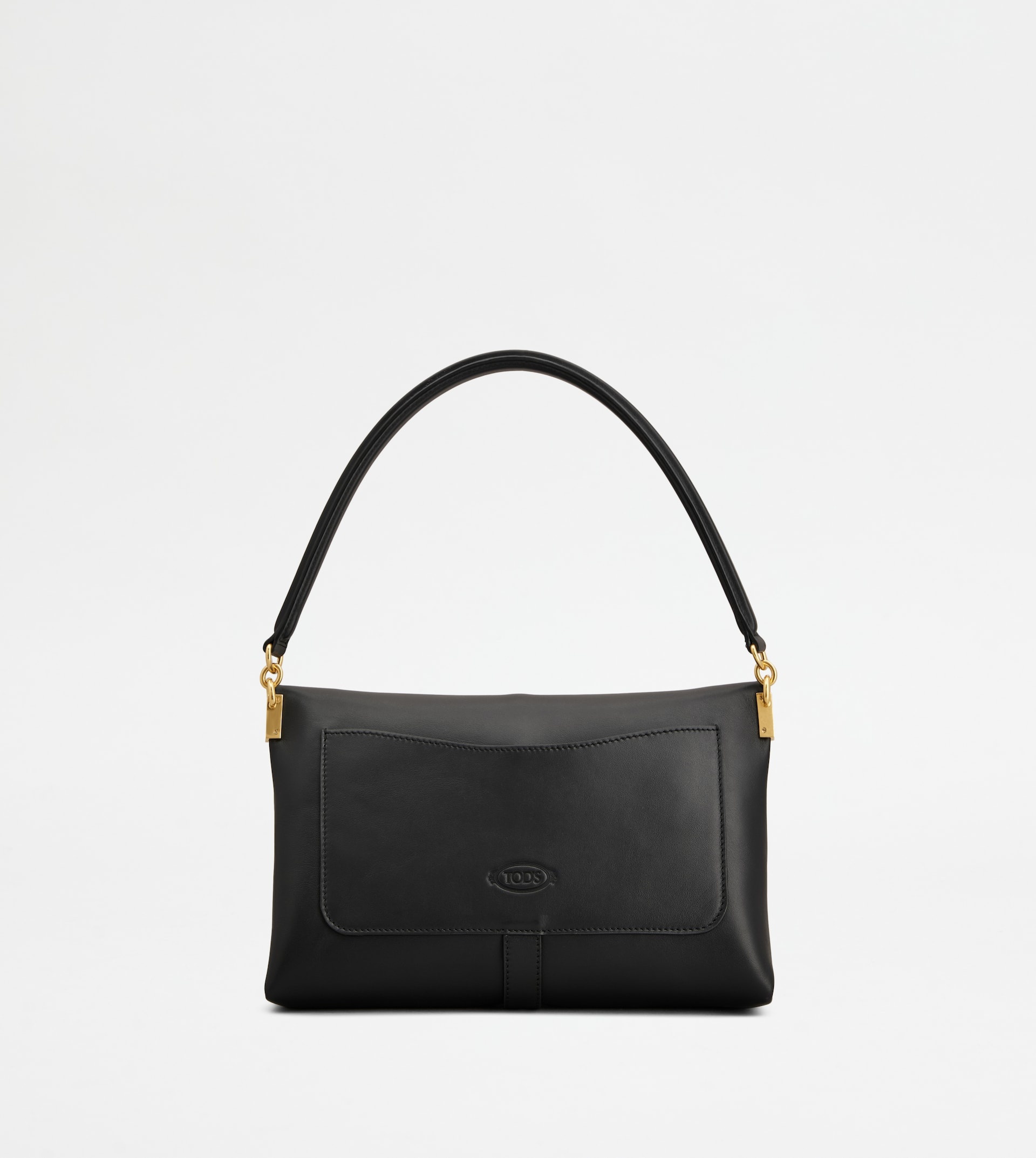 TOD`S｜ (XBWBUZK0100UPP B999) Tod's FLAP BAG IN LEATHER MINI - BLACK | REVERSIBLE