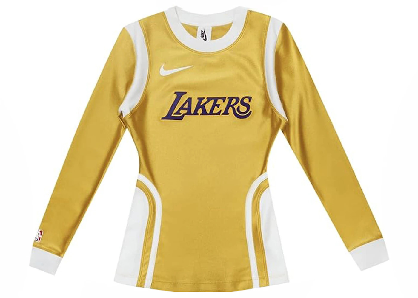 Nike Women's NRG LR Los Angeles Lakers Long Sleeve Tee Yellow - 1