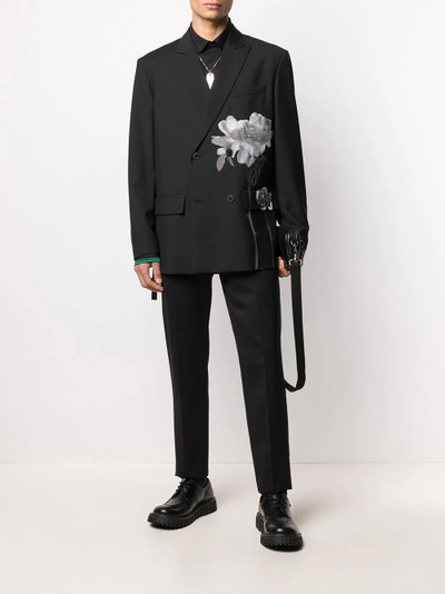 Valentino floral-print oversized blazer outlook