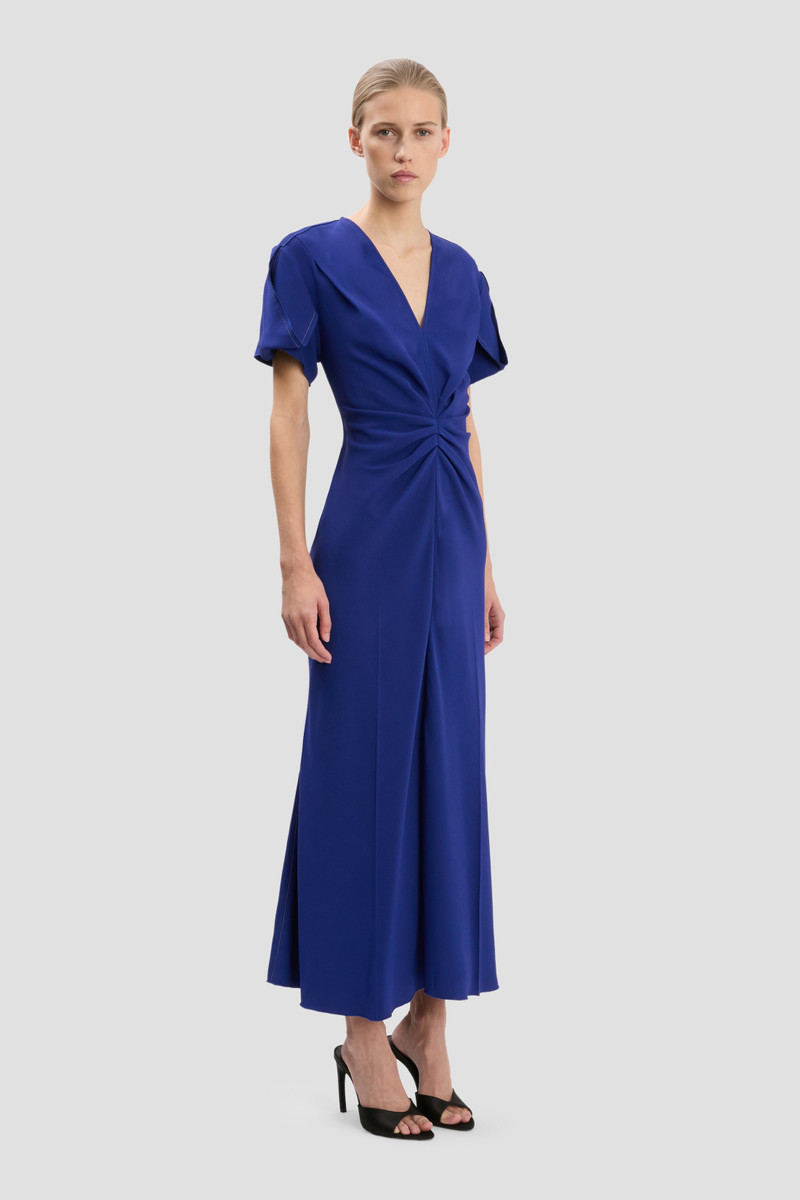 Eve Midi Dress In Bright Indigo 3