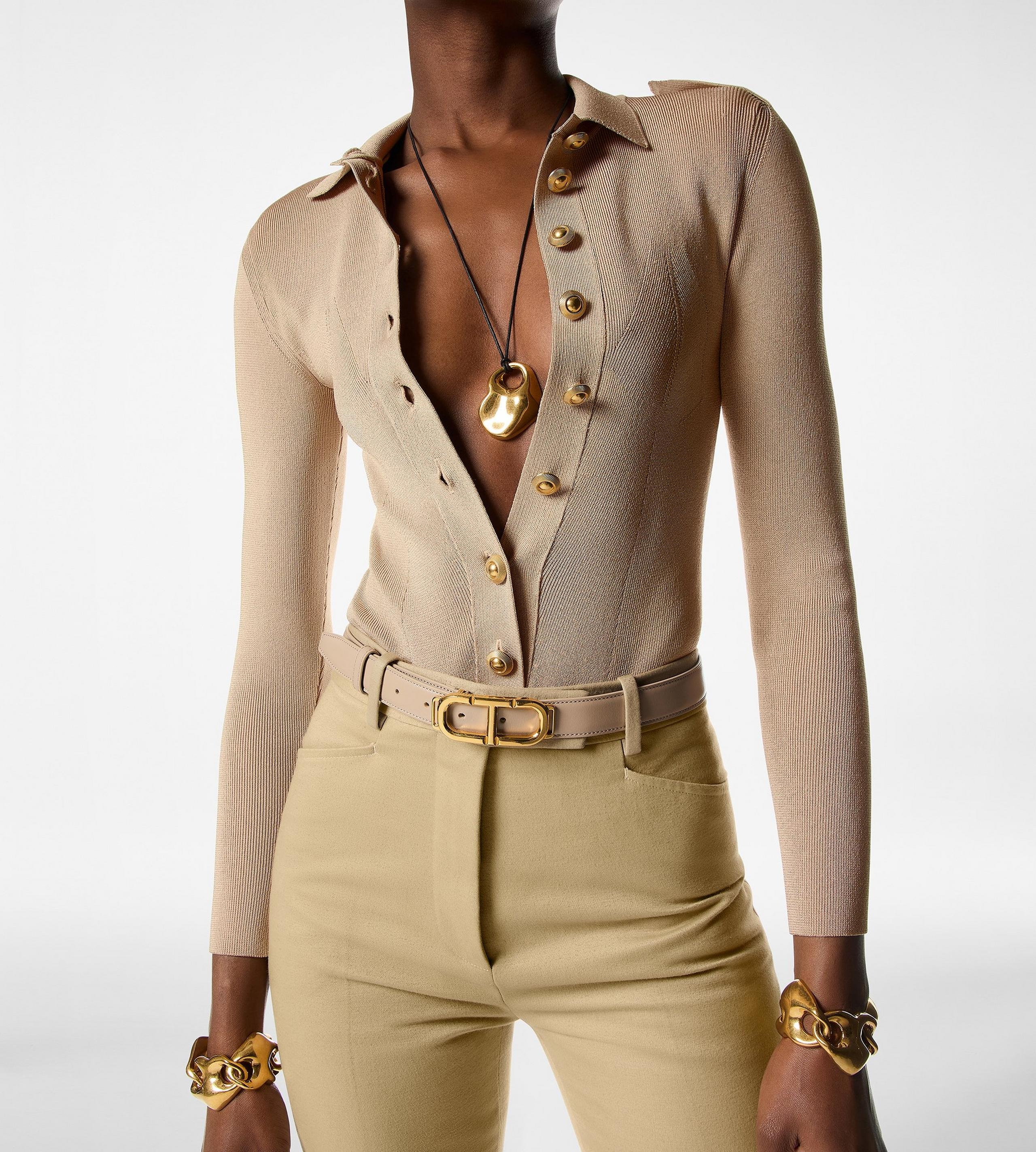PALMELLATO-EFFECT LEATHER WHITNEY BELT - 3