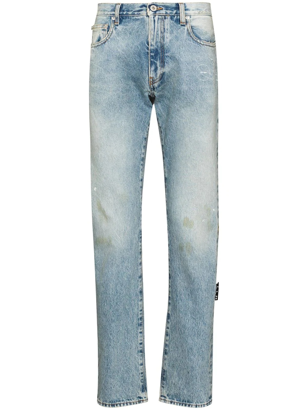 logo-print slim-cut jeans - 1