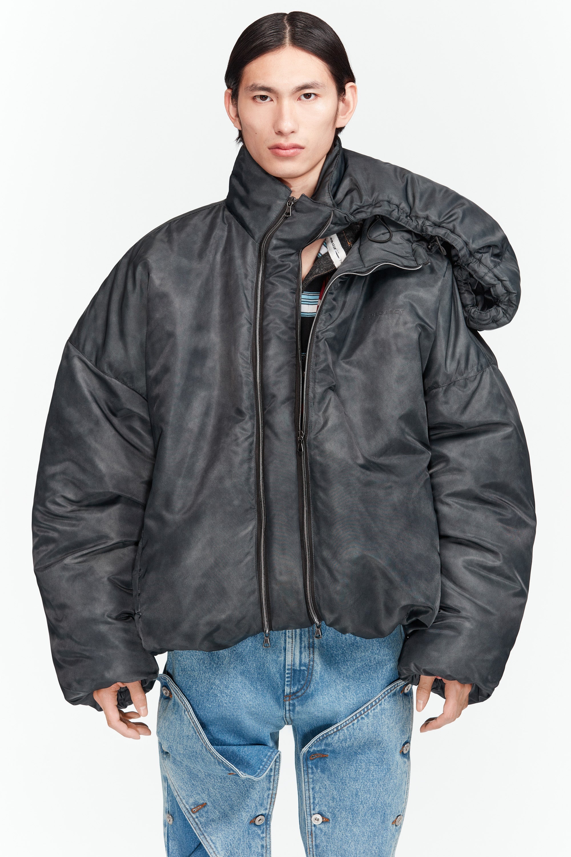 Double Collar Puffer Jacket - 4