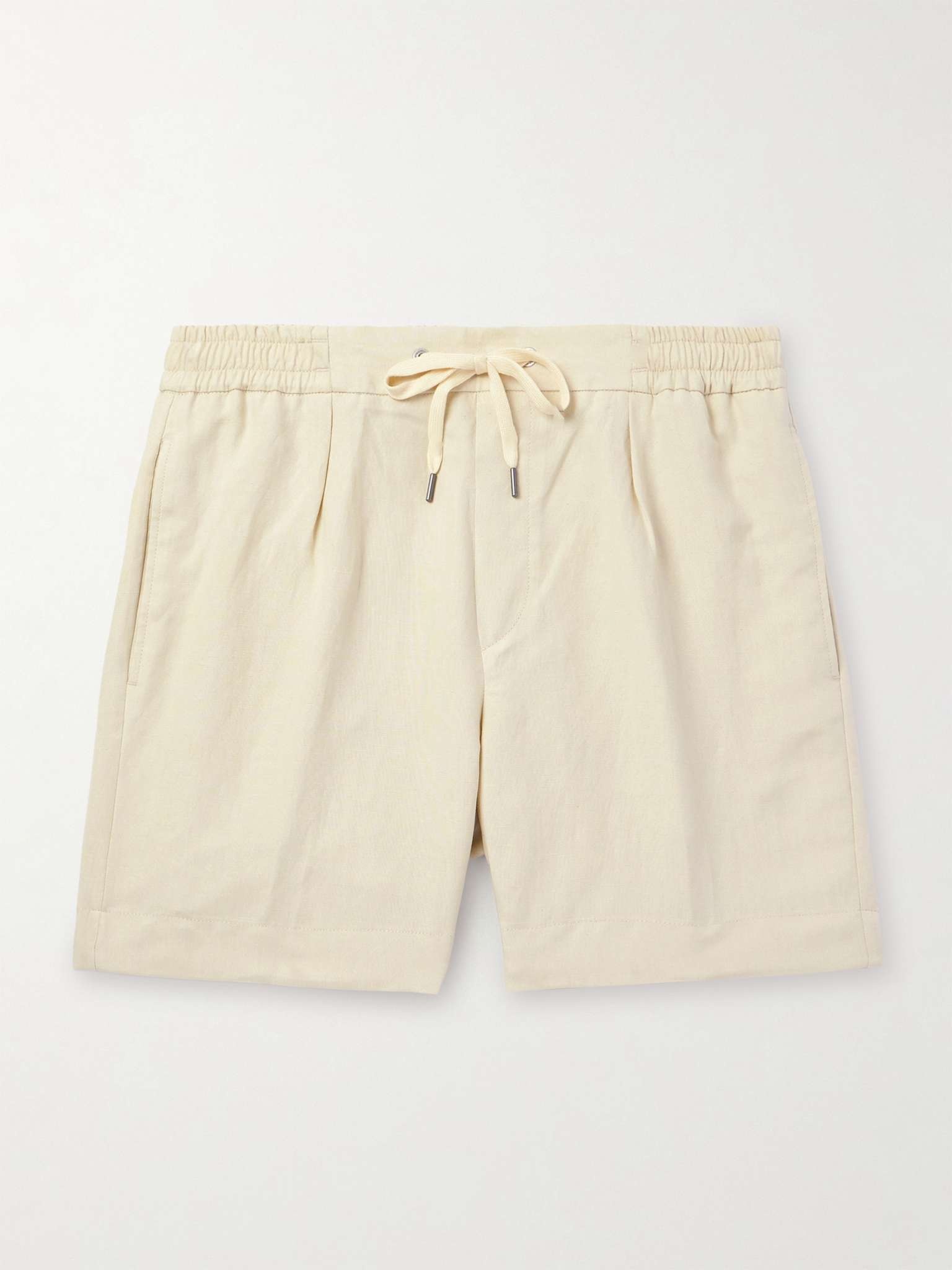 Dorset Straight-Leg Silk and Linen-Blend Drawstring Shorts - 1