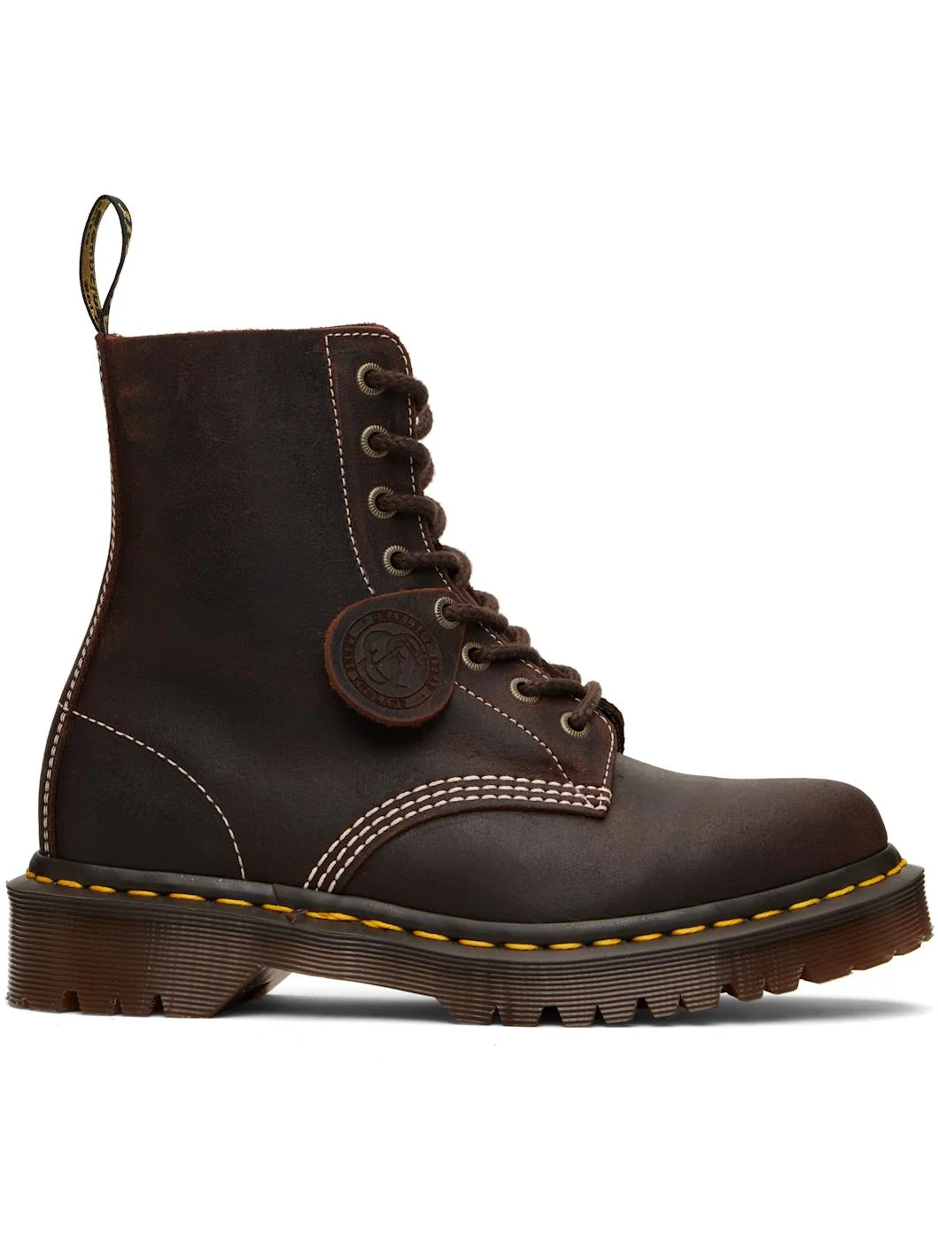 Brown 1460 'Made In England' Wax Commander Boots - 1