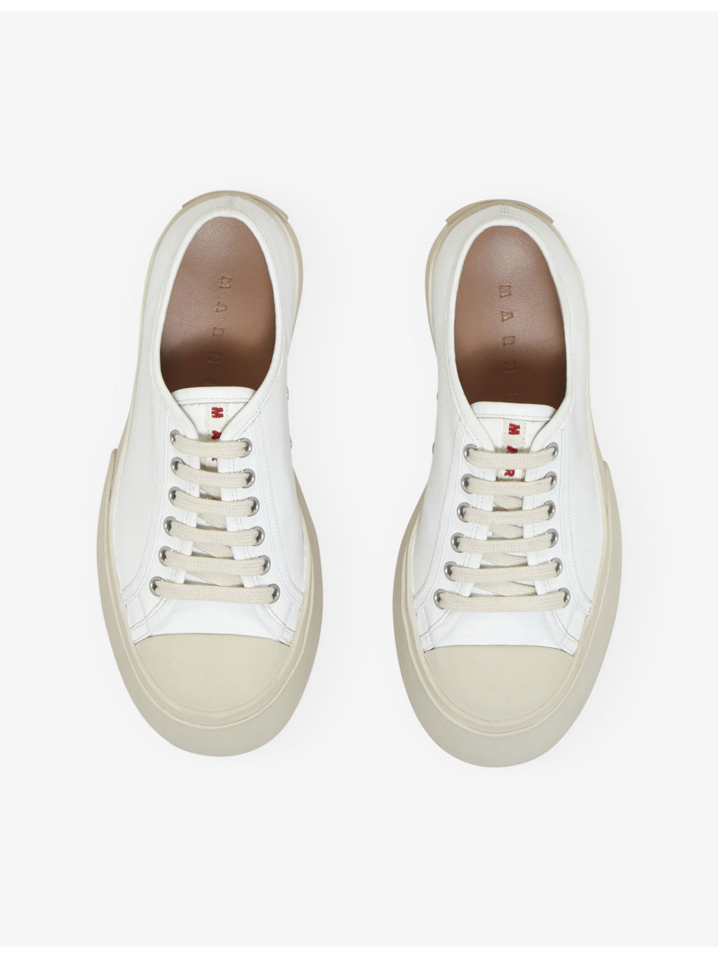 Pablo platform-sole leather low-top trainers - 2