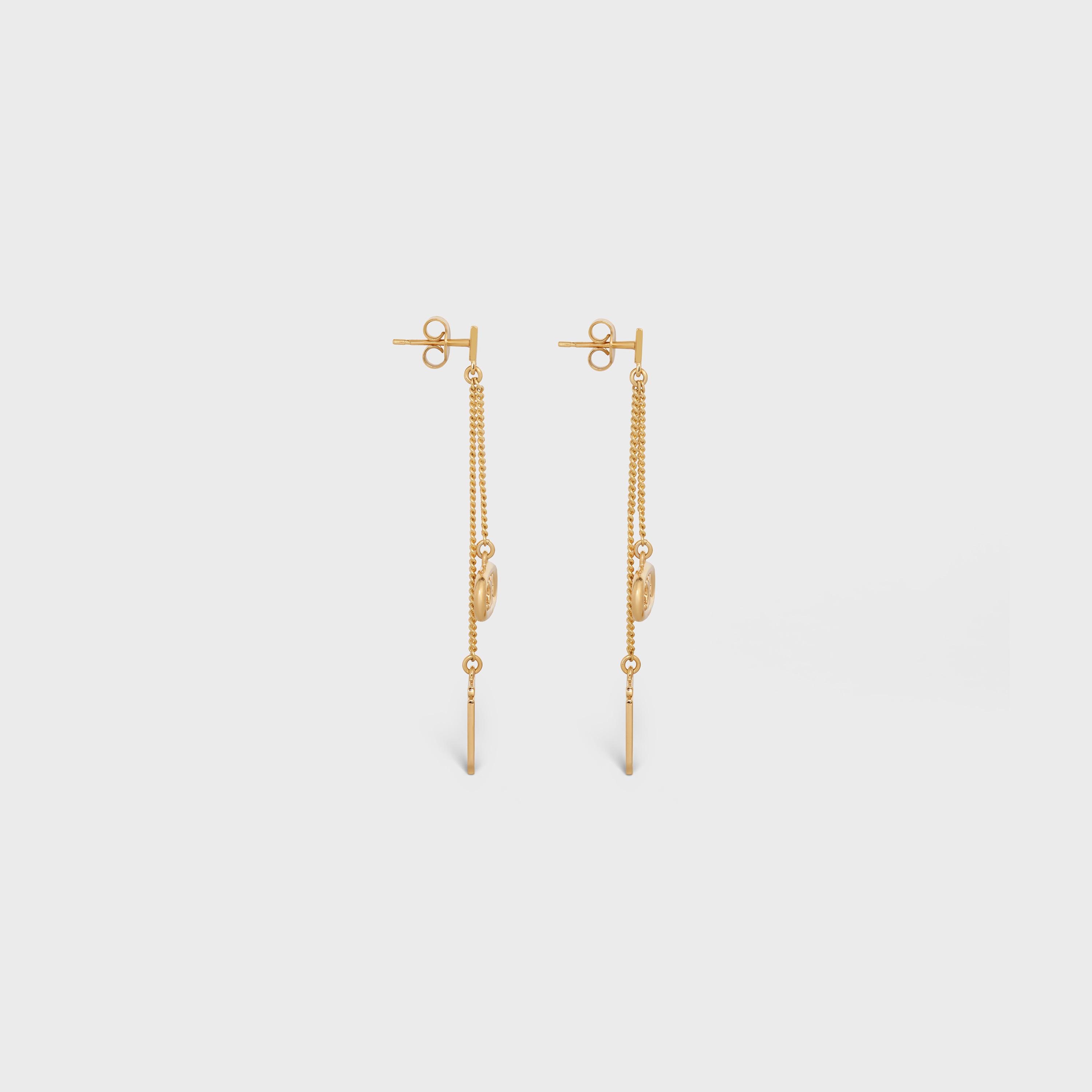 Maillon Triomphe Signature Earrings in Brass with Gold Finish - 3