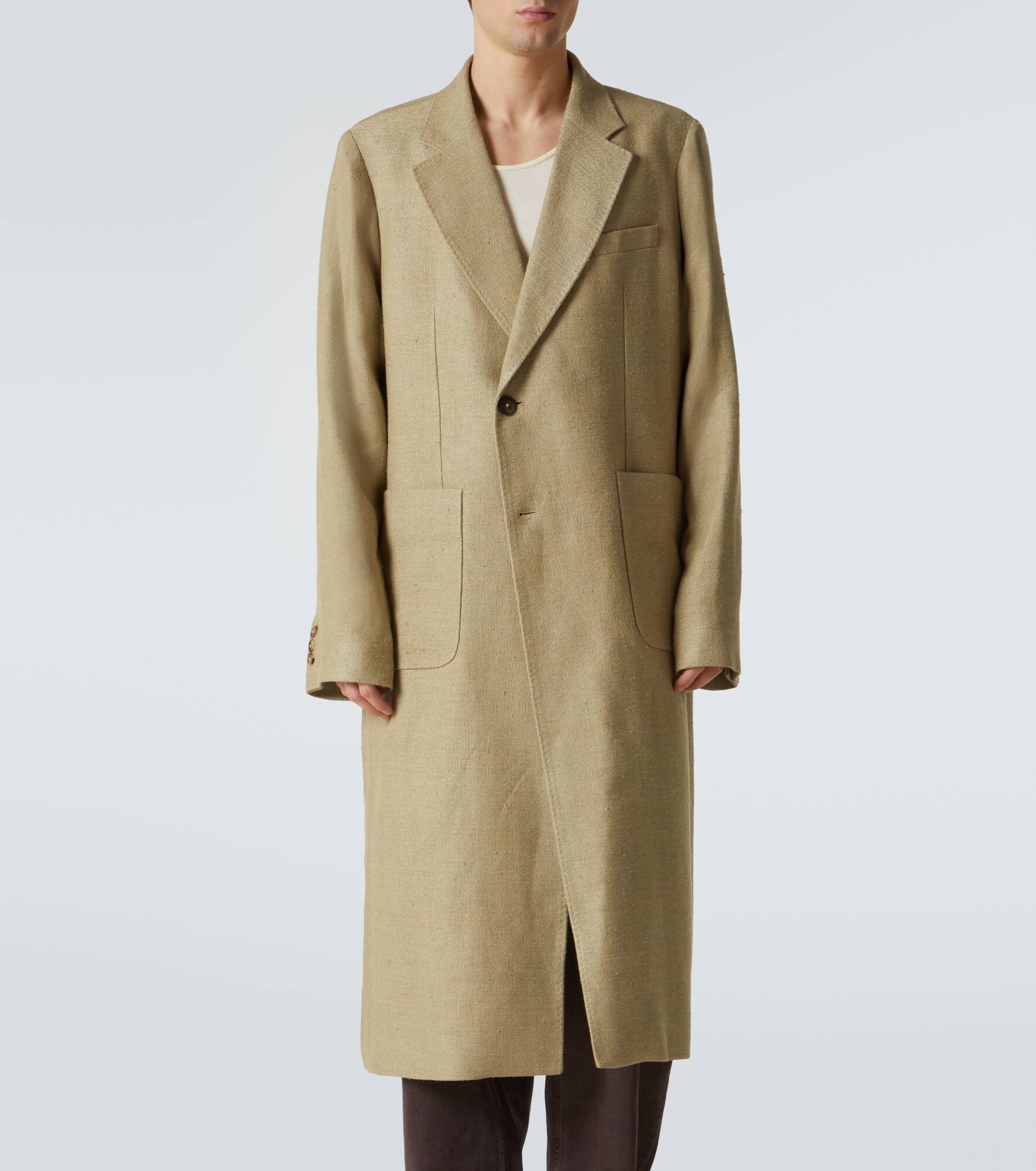 Robe linen and silk overcoat - 3