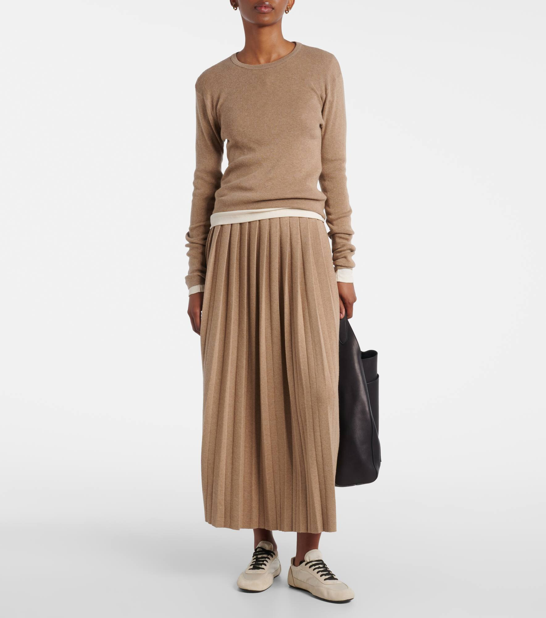Minda cotton and cashmere midi skirt - 2