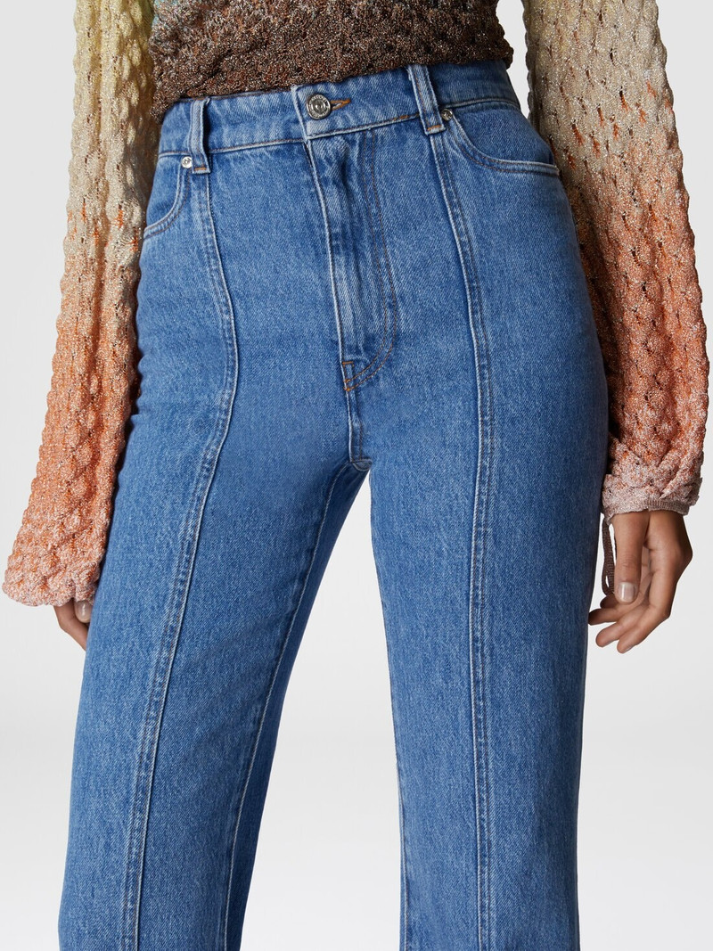 High-waisted five-pocket denim jeans 5