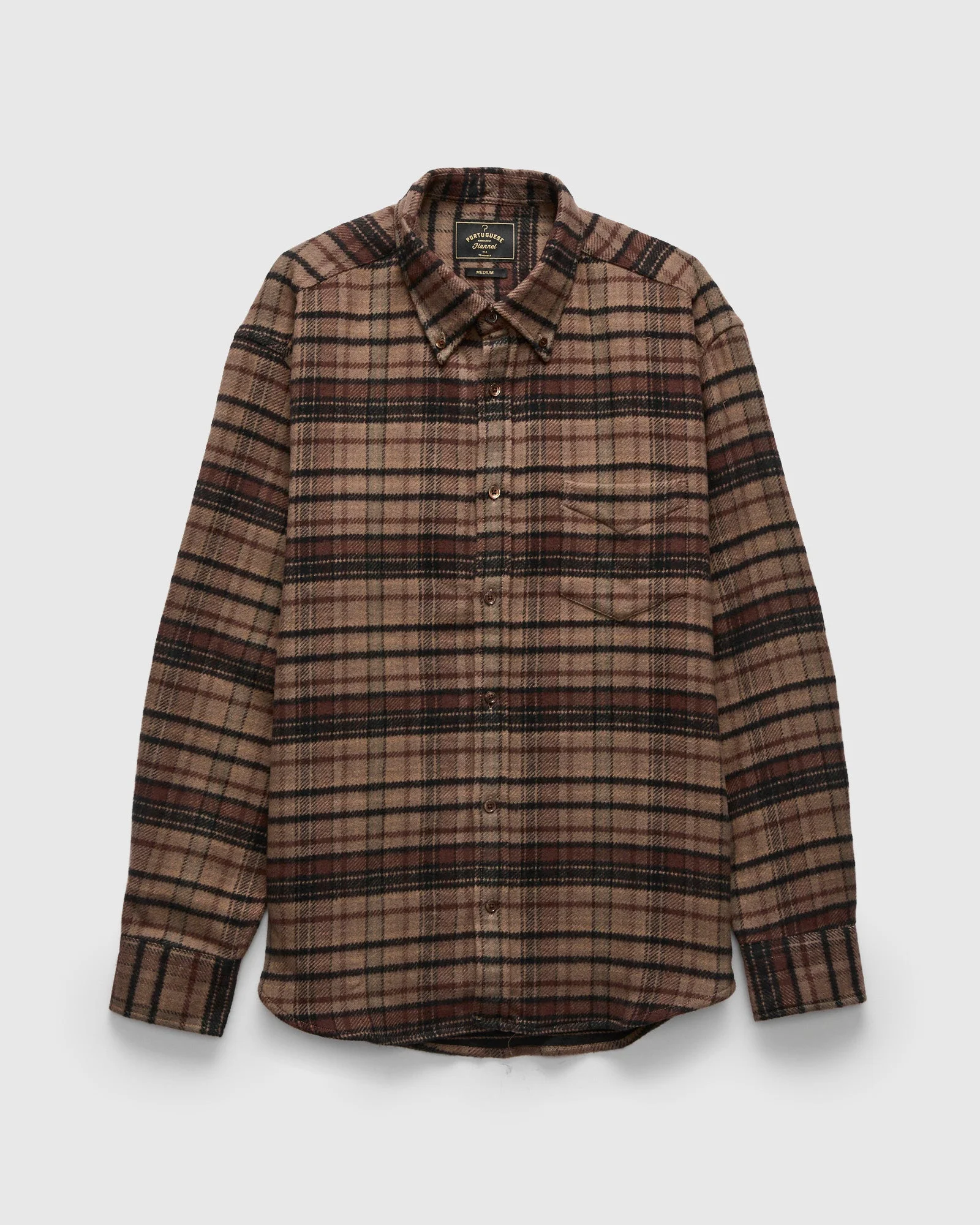 Relaxed Fit Stalia Button-Up Shirt in Mocha - 1