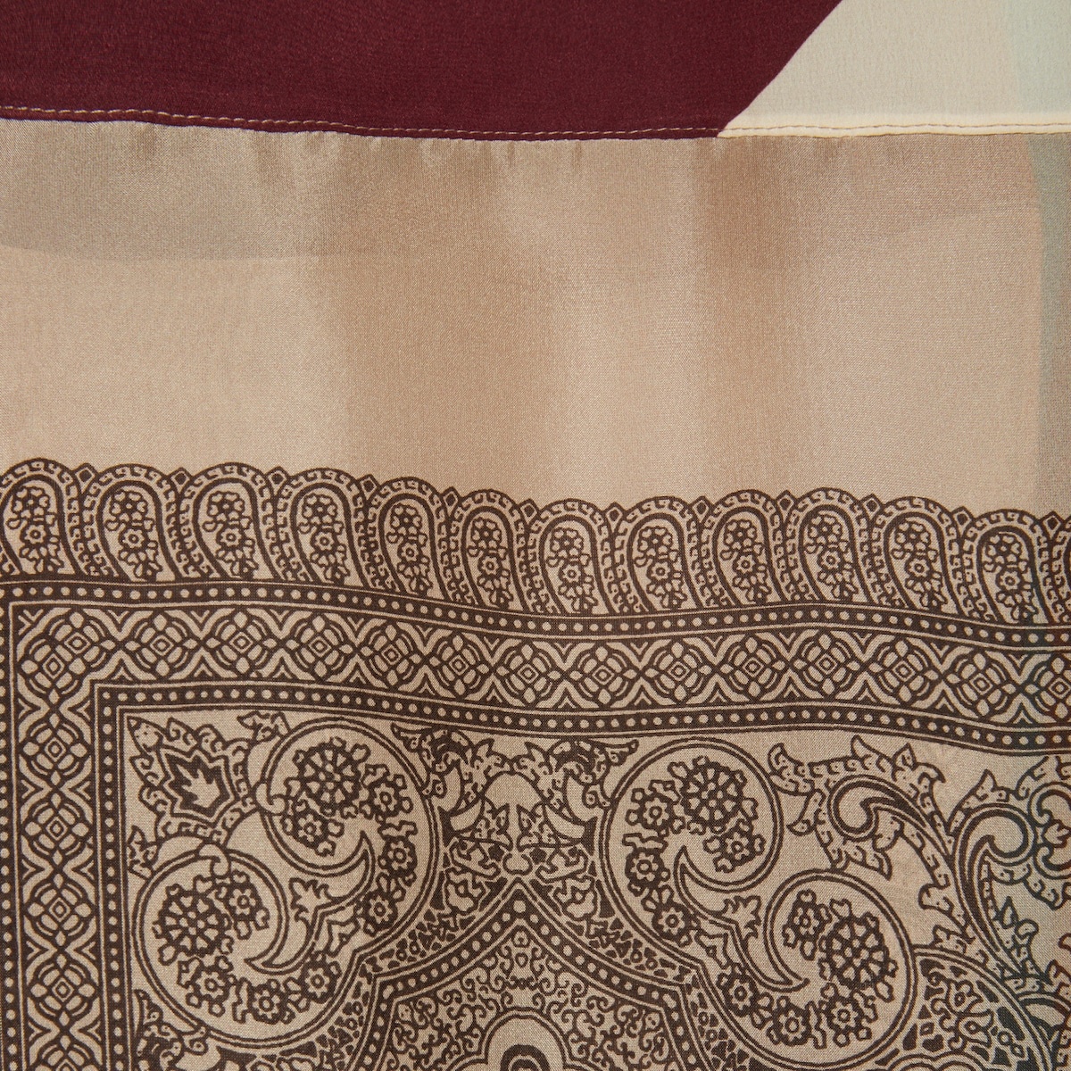 Heritage patchwork print silk pant - 4