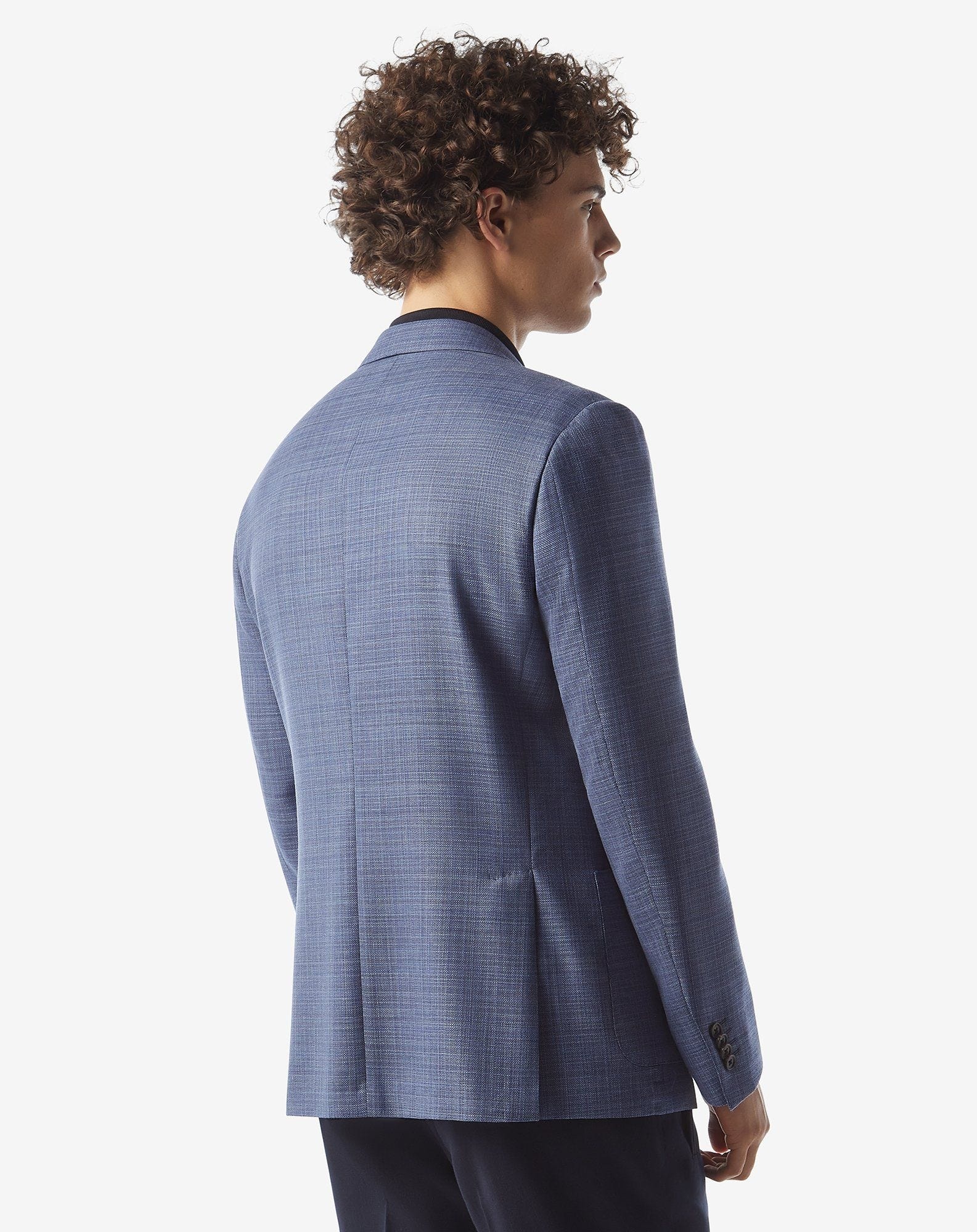 Blue pure wool jacket - 3