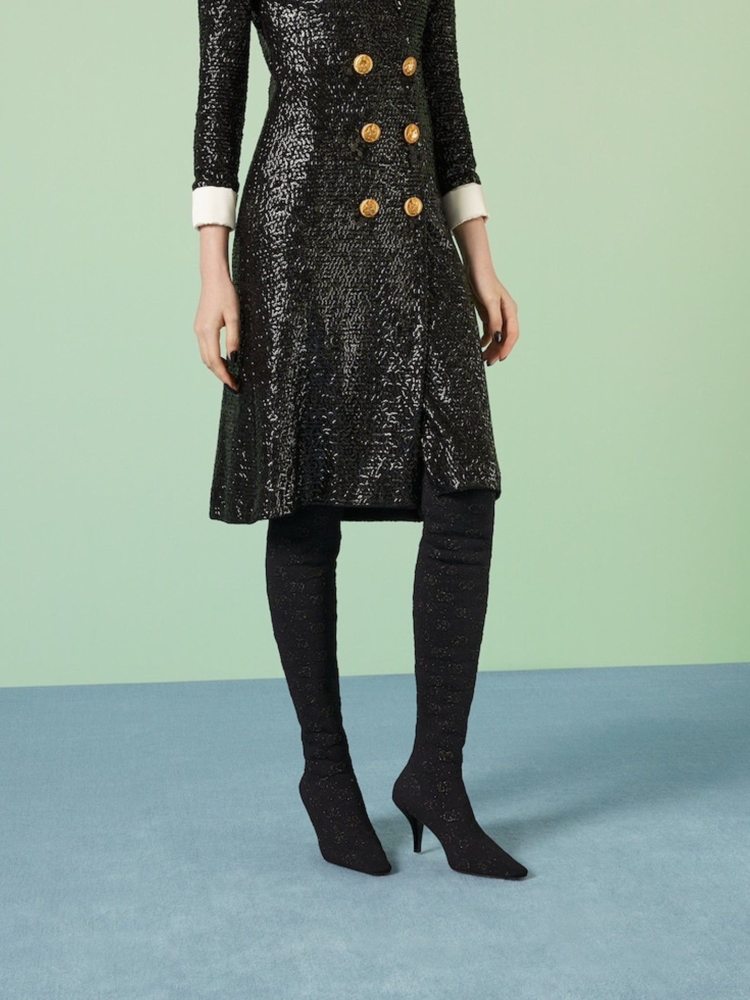Demi Shimmer GG Over-The-Knee Boots - 8